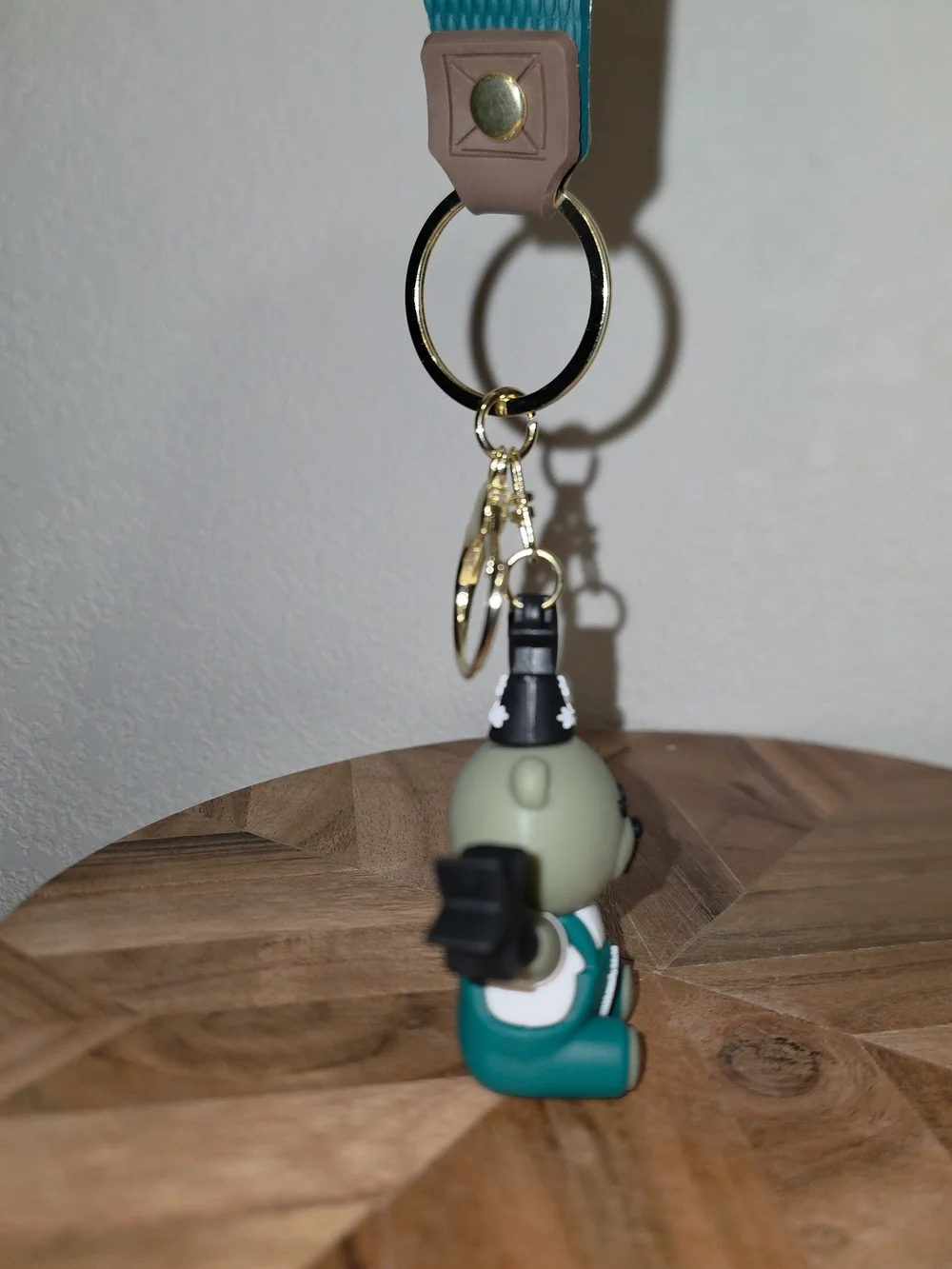 Starbucks Green Bear Wizard Keychain with Teal Outfit